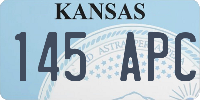 KS license plate 145APC