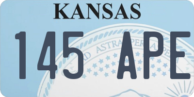 KS license plate 145APE