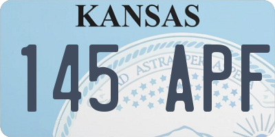 KS license plate 145APF
