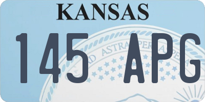 KS license plate 145APG