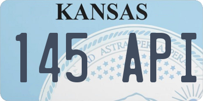 KS license plate 145API
