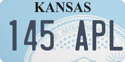 KS license plate 145APL