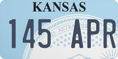 KS license plate 145APR