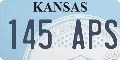 KS license plate 145APS