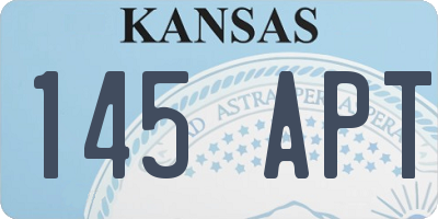 KS license plate 145APT