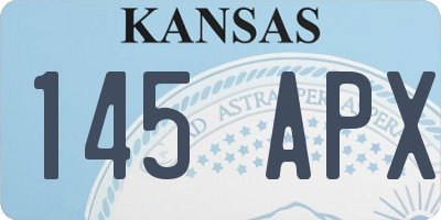KS license plate 145APX