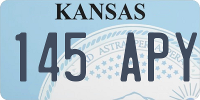 KS license plate 145APY