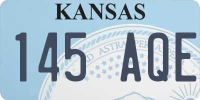 KS license plate 145AQE