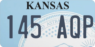 KS license plate 145AQP
