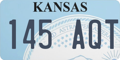 KS license plate 145AQT