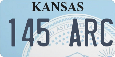 KS license plate 145ARC