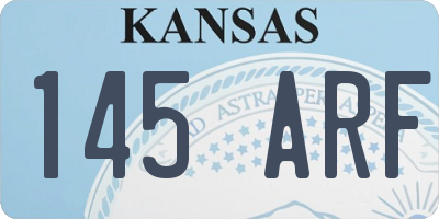 KS license plate 145ARF