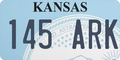 KS license plate 145ARK