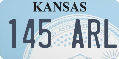 KS license plate 145ARL