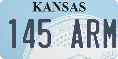 KS license plate 145ARM