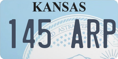 KS license plate 145ARP