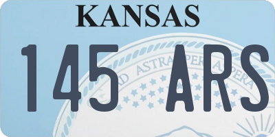 KS license plate 145ARS