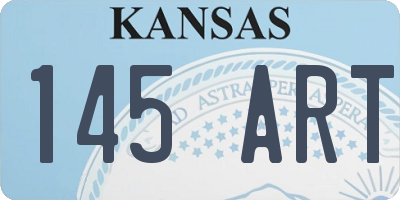KS license plate 145ART