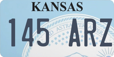 KS license plate 145ARZ