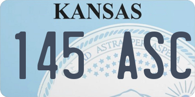 KS license plate 145ASC