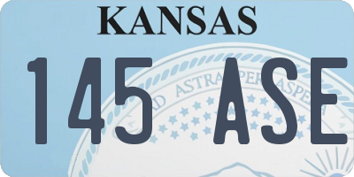 KS license plate 145ASE