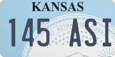 KS license plate 145ASI