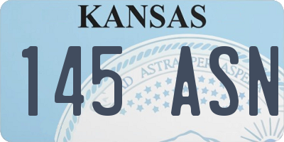 KS license plate 145ASN