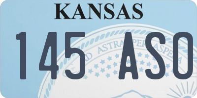 KS license plate 145ASO