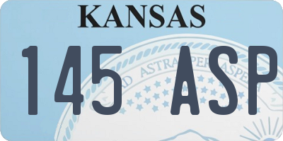 KS license plate 145ASP