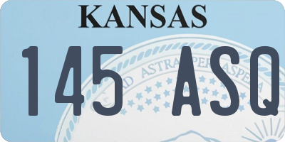 KS license plate 145ASQ