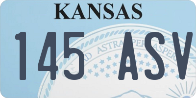 KS license plate 145ASV