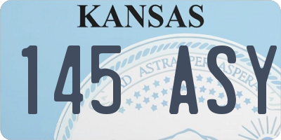 KS license plate 145ASY