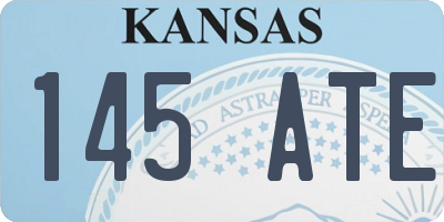 KS license plate 145ATE