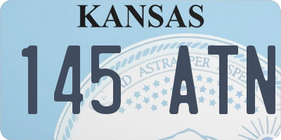 KS license plate 145ATN