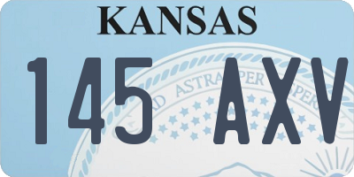 KS license plate 145AXV