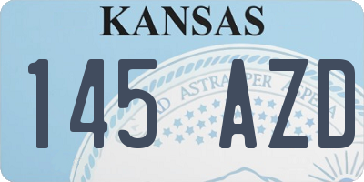KS license plate 145AZD