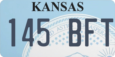 KS license plate 145BFT