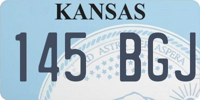 KS license plate 145BGJ