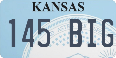 KS license plate 145BIG