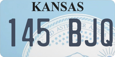 KS license plate 145BJQ