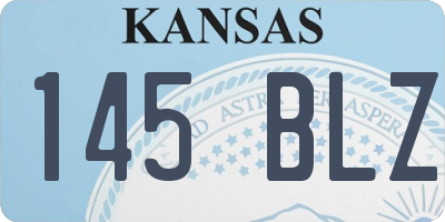 KS license plate 145BLZ