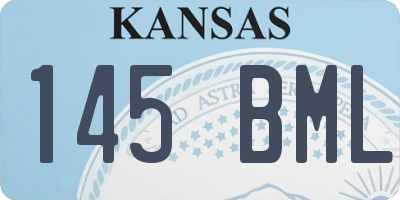 KS license plate 145BML