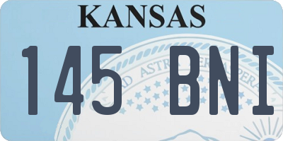 KS license plate 145BNI