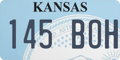 KS license plate 145BOH