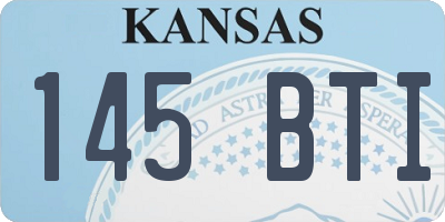 KS license plate 145BTI