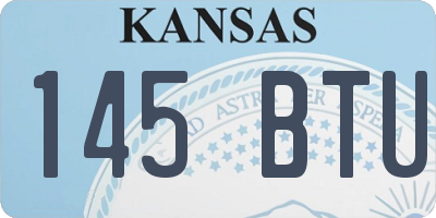 KS license plate 145BTU