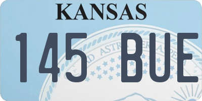 KS license plate 145BUE