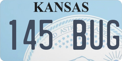 KS license plate 145BUG
