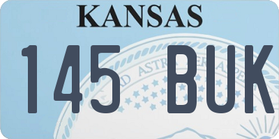 KS license plate 145BUK