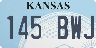 KS license plate 145BWJ